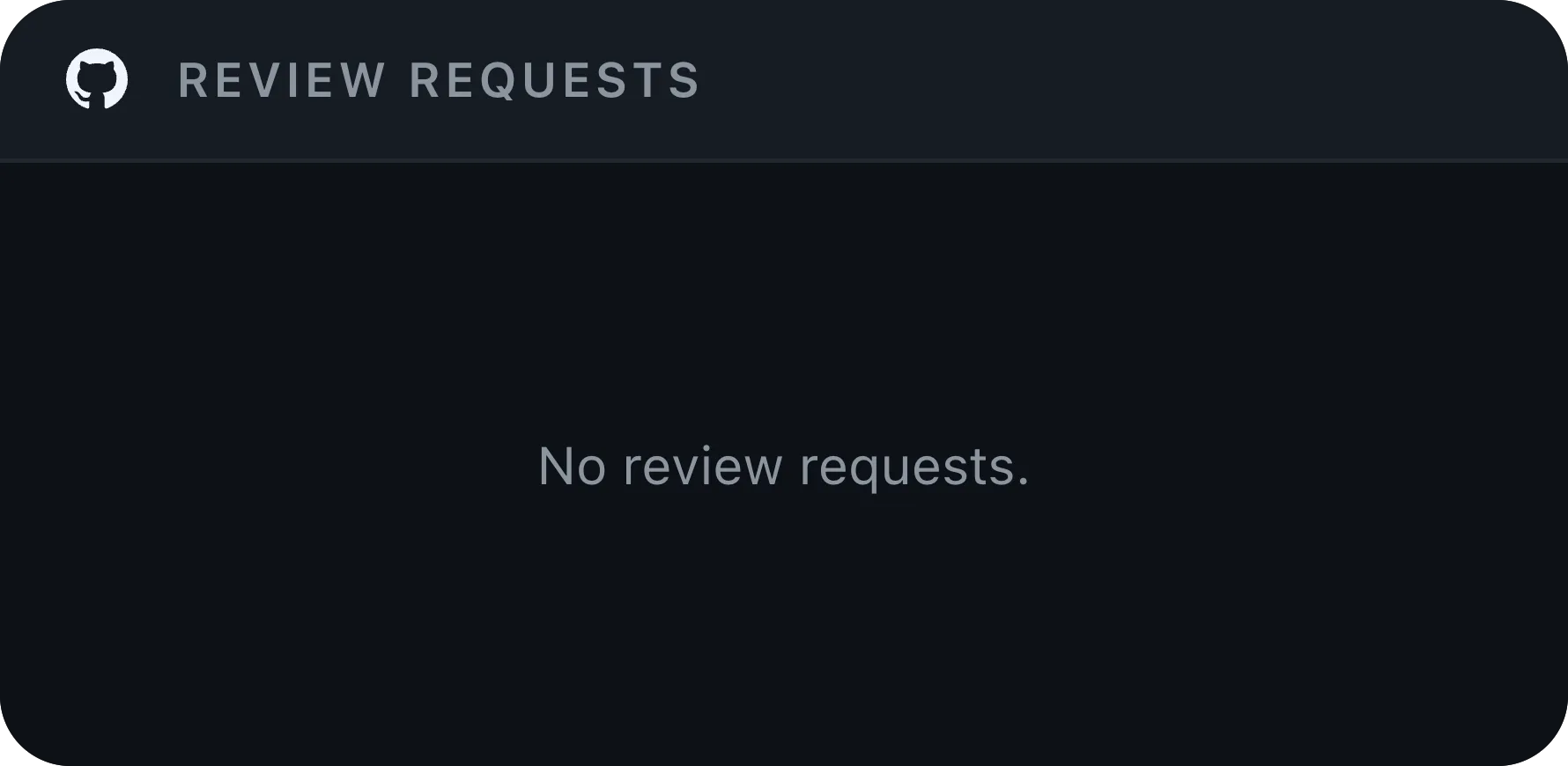 Kepo GitHub Review Requests widget preview
