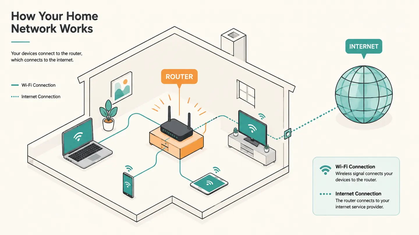 Concept illustration for how to find your router ip address