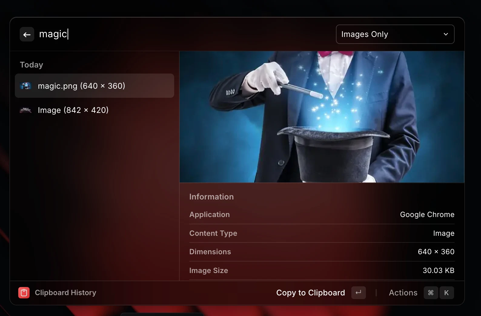 Raycast command launcher with apps, commands, and extensions